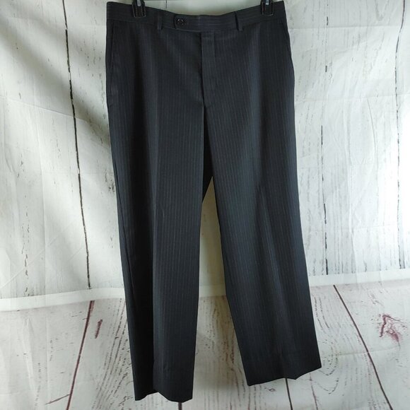 Daniel Hechter Paris 42R Wool 2 Button Charcoal Pinstripe 2pc Suit 34x26.5 FF - Picture 12 of 16